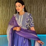 Gauahar Khan Instagram - Salaame ishq meri Jaan …… 💜 #surat #desi #momtobe Ma sha Allah! Outfit : @dishamuchhala Jewellery : @lasolitairejewellery Styling : @devs213 Assisted by @krutikaa_sharma Surat Marriott Hotel