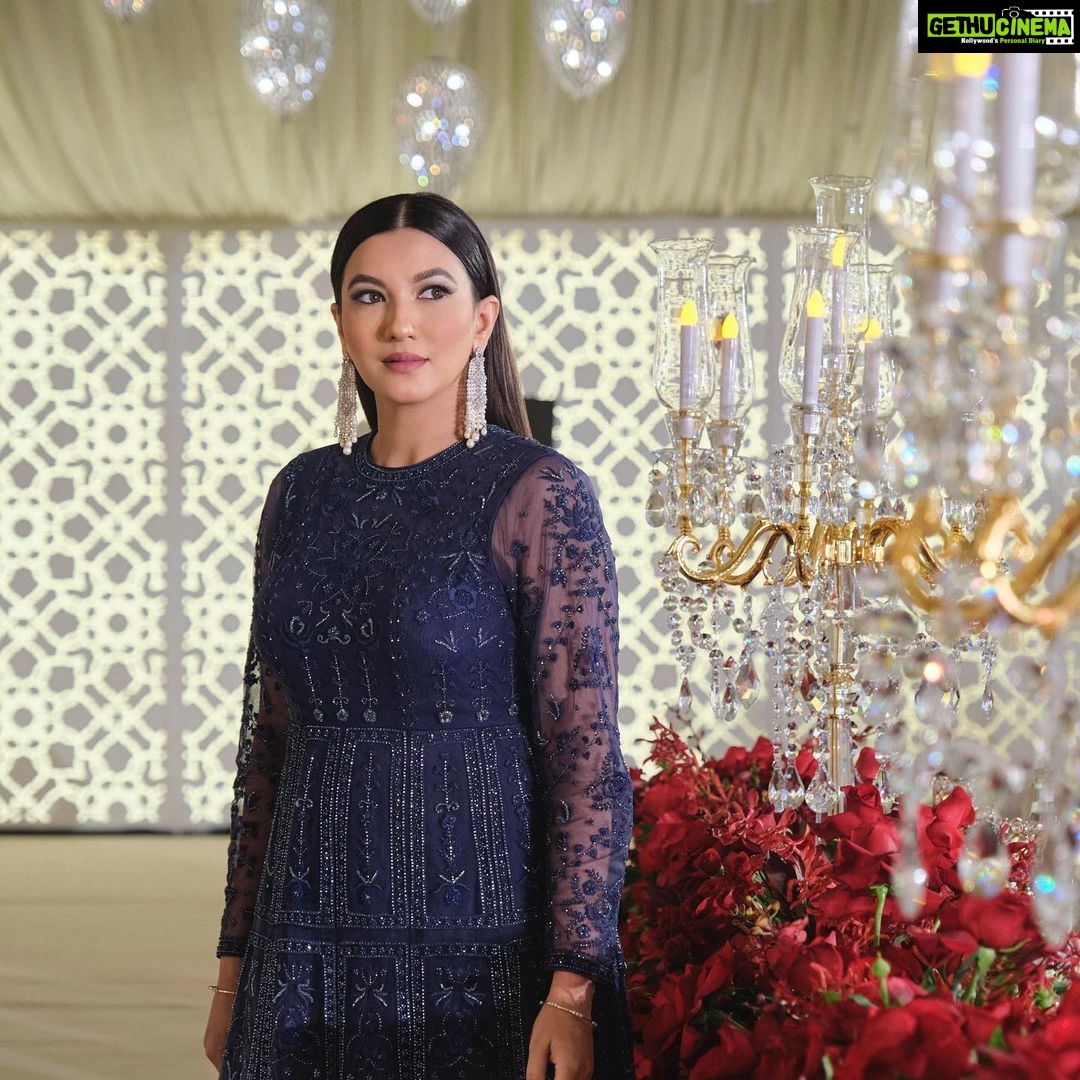 Gauahar Khan Instagram - Royal Blue 🧵 Outfit: @shashagabaofficial Jewellery: @mortantra Styling : @devs213 Assisted : @krutikaa_sharma Camera : @vatsalshah.photography #host #dubailife #weddings Dubai, United Arab Emirates