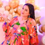 Gauahar Khan Instagram - A blessed day ! ♥️ #alhamdulillah Ma sha Allah #gaza🦋 #babyshower Decor: @laavaan_decor Event Curated By PR: @dinky_nirh My outfit : custom @mandirawirkhq @mandirawirk 💛 Earring : @anmoljewellers 📸 : @staticimages Mumbai, Maharashtra