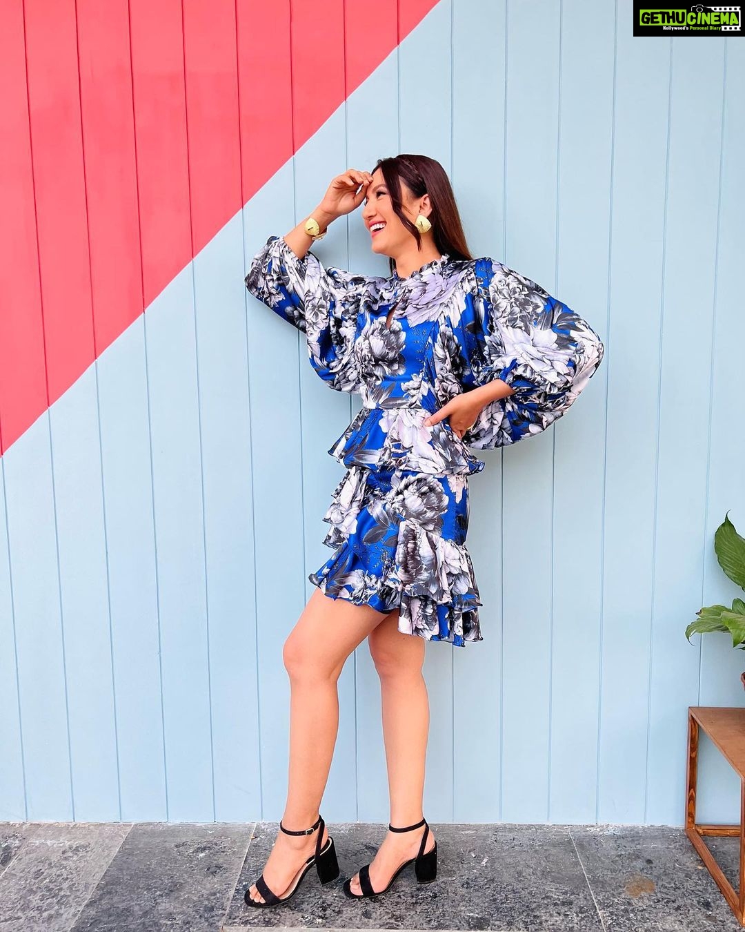 Gauahar Khan Instagram - Have u watched #inreallove yet on @netflix_in yet ???? 💙 Dress : @mandirawirkhq @mandirawirk Stylist : @devs213 Assisted by @krutikaa_sharma Hair : @vinitasawant_hairstylist Jewellery : @antarez.jewels Delhi, India
