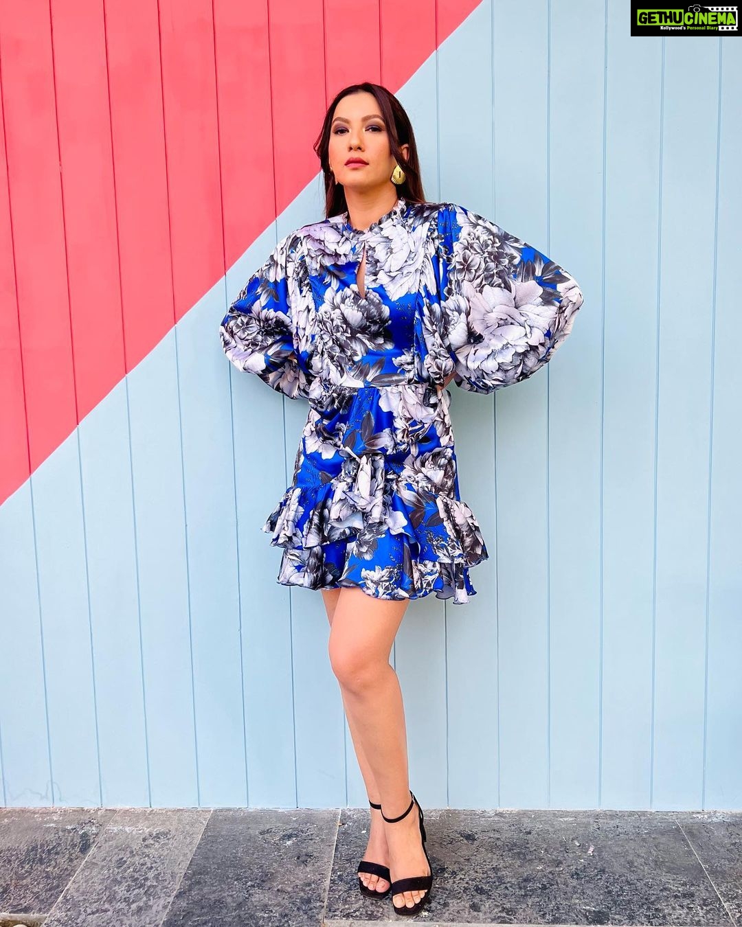 Gauahar Khan Instagram - Have u watched #inreallove yet on @netflix_in yet ???? 💙 Dress : @mandirawirkhq @mandirawirk Stylist : @devs213 Assisted by @krutikaa_sharma Hair : @vinitasawant_hairstylist Jewellery : @antarez.jewels Delhi, India