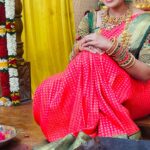 Gayathri Yuvraaj Instagram - Kannalane 😍 👗 @ravikkai_selai 👑💍 @new_ideas_fashions 💄 #Me 🤗