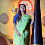 Gayathri Yuvraaj Instagram - Saree @chettinad_sarees Pc : my cutie 😍 @pranikadhakshu