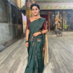 Gayathri Yuvraaj Instagram - 💚😍 Saree @paavanaonlinemart Blouse @lakshana_priya_mua