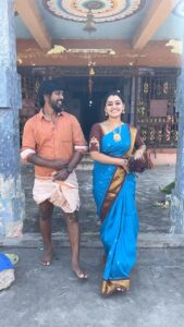 Gayathri Yuvraaj Instagram - Traditional love!!! 

 #gayathriyuvaraj #yuvraajgayathri #anbhullayuvi #gayathrifromaminjikarai