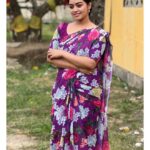 Gayathri Yuvraaj Instagram - A saree has the power to convert a girl next door into an artist’s muse!! Saree &blouse @acchoosfazhionpassion