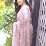 Gayathri Yuvraaj Instagram - 💕💕💕 Saree @mayon_by_subhathracouture Jewels @chennai_jazz Hairstyle @farhaa_makeupartist