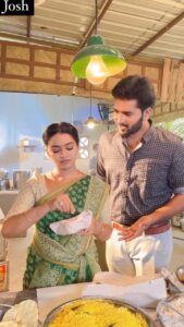 Gayathri Yuvraaj Instagram - #shoottime📷😎 @sudharsanam777 @joshapp.tamil @officialjoshapp #joshmeinaaja