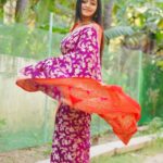 Gayathri Yuvraaj Instagram - Saree means simplicity and sophistication 🦋💕🦋 Saree @houseof.raadhya_sarees Blouse @abarnasundarramanclothing 📸 @danny_xo7