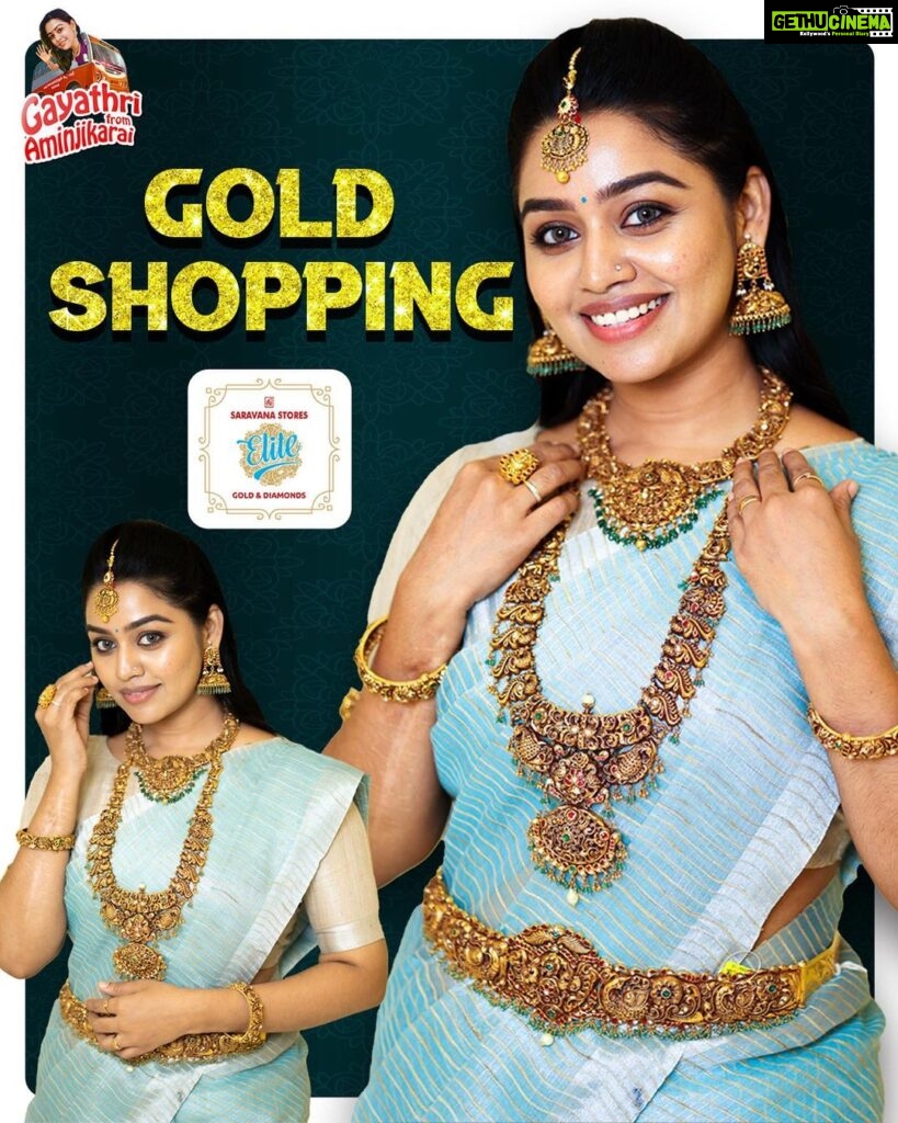 Gayathri Yuvraaj Instagram - Gold shopping…. Link in bio. #youtube #vlog #saravanastores #goldshopping