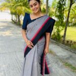 Gayathri Yuvraaj Instagram - Simplicity never goes out of style !! 🤗 Cotton Sarre @meluhha_ #gayathriyuvaraj #gayathri #❤️