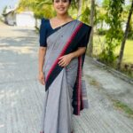 Gayathri Yuvraaj Instagram - Simplicity never goes out of style !! 🤗 Cotton Sarre @meluhha_ #gayathriyuvaraj #gayathri #❤️