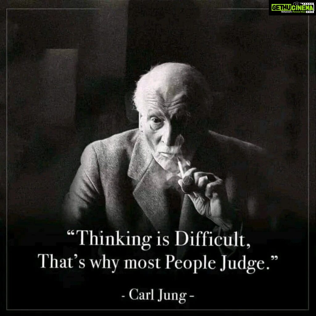 Ghibran Instagram - Thinking is difficult, that's why most people judge - Carl Jung. #dailythoughts #motivation