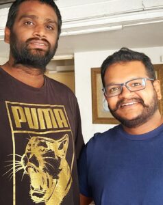 Ghibran Instagram - Catching up for a musical discussion after my director’s hectic schedule and my smile tells everything about the film 

PS: Yes, he is very tall 😂 #HVinoth #Thunivu