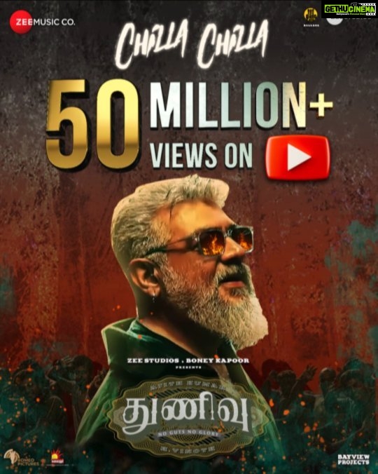 Ghibran Instagram - 50 Million! and yes you heard it right 🥳😎 #ChillaChilla has crossed 50 Million on YouTube @boney.kapoor @zeestudiosofficial @bayviewprojectsllp @redgiantmovies_ @kalaignartvofficial @netflix_in @romeopicturesoffl @sureshchandraaoffl #NiravShah @ghibranofficial @anirudhofficial #Milan @master_supremesundar @vijayvelukutty_ #Kalyan @anuvardhan @premkumaractor #MSenthil @suthanvfx #CSethu #SameerPandit @vaisaghh @anand.kumar.1238 @gopiprasannaa @gm_sundar_ @prorekha @donechannel1 @lyca_production