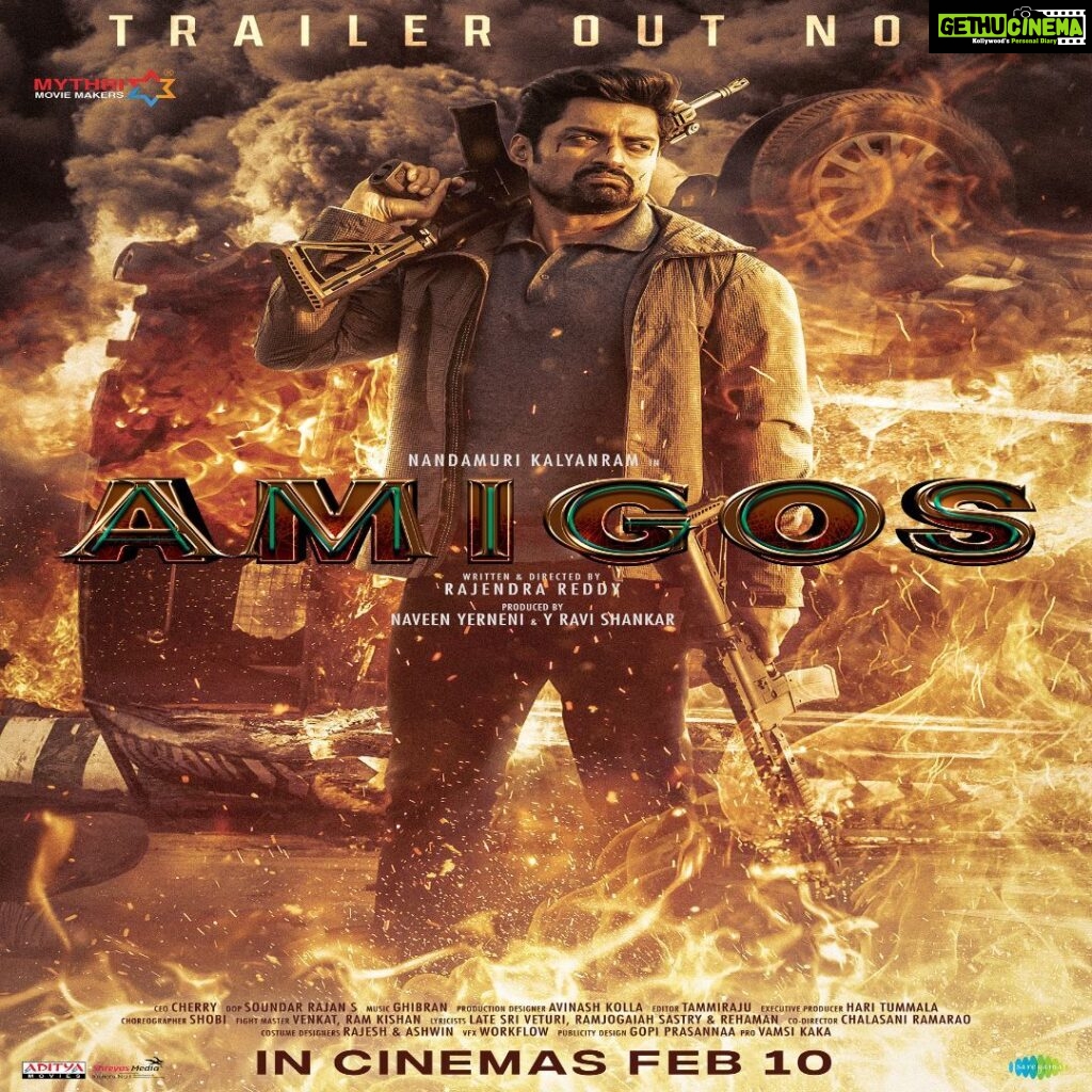 Ghibran Instagram - Not friends, not brothers. Just lookalikes 💥 #AmigosTrailer out now! - https://youtu.be/aGM2PuhkIsU The doppelgangers will meet you in cinemas on Feb 10th🔥 #AmigosOnFeb10th #Amigos @NANDAMURIKALYAN @AshikaRanganath @RajendraReddy_ @GhibranOfficial @MythriOfficial @SaregamaSouth