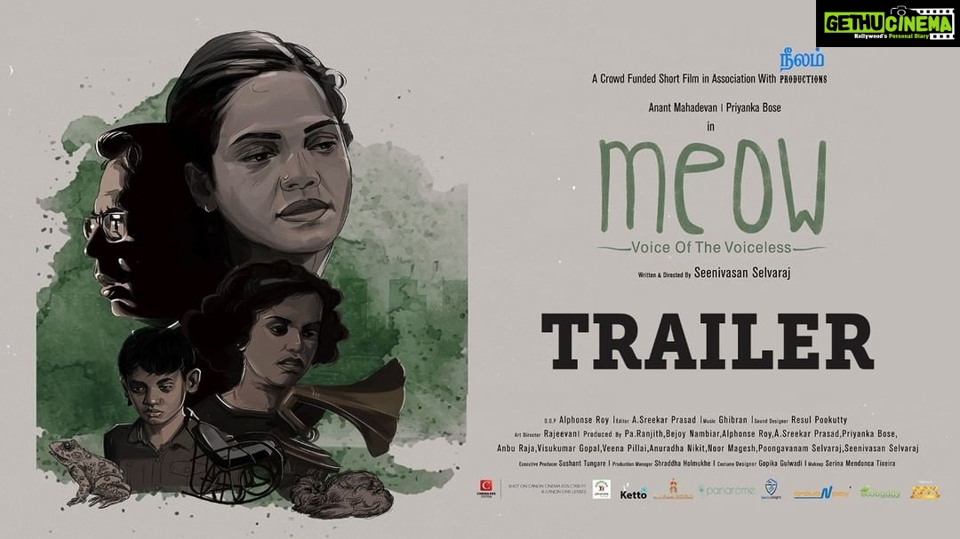 Ghibran Instagram - Presenting the trailer of Shortfilm #Meow - Voice of the Voiceless! Watch it ▶️ https://youtu.be/_vkO-36v24I #MeowTrailer @ranjithpa @bejoynambiar @ghibranofficial @sreekar.prasad @resulpookutty @selvaraj_seenivasan @ananthmahadevanofficial @alphonse_roy @rajeevan.n @priyankabose20 @neelam_productions