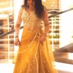 Giaa Manek Instagram – Enveloped between glittering sequins and the bold hues of gold lies this Gold Sequins Lehenga .

Always a pleasure to walk the ramp as the showstopper for my dear friend @archanakochharofficial .
.
.
.
#event #fashion #fashionweek #fashionshow
