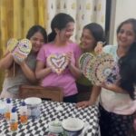 Gopika Anil Instagram – Sharing hearts with my sisters ♥️
Our first mosaic workshop with @the.messycrafter ♥️ what a fun night ! 💃💃
Vc – @anoop_kris
.
#mosaicart #mosaicworkshop #funnight #creativenight #hearts #sisters #cousins #crafts #artamdcraft #handmade #homedecor #bohotheme #reelsofinstagram #trending #happinessishandmade #us