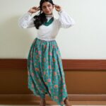 Gouri G Kishan Instagram - Felt like Sophie from mamma mia for a day👗 Styled by @joe_elize_joy @styyledbyjoe Photography @ashique_hassan MUAH @laxmi_saneesh Outfit @true_western @ekdant_india Kochi, India