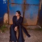 Grace Antony Instagram - Rare <3# . . . Wearing @anooparavindh2020 #night #outfits #blue #graceantony #casualstyle