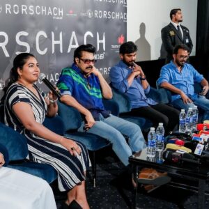 Grace Antony Instagram - Dubai @rorschachmovieofficial promotions. 🤍✨✨With @mammootty @sharaf_u_dheen @george.mammootty @mammoottykampany @iamantojoseph @samad_truth @truthglobalfilms