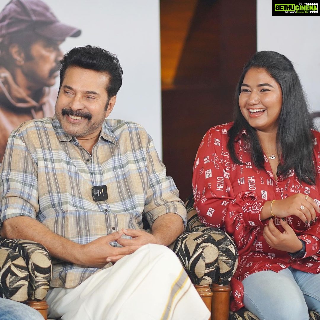 Grace Antony Instagram - Grateful ✨ Thank you so much Mammooka,,love you so so much ♥️❤️🔥 @mammootty @rorschachmovieofficial @mammoottykampany . Mua &hair @jo_makeup_artist Wearing @episode_c_cube__