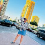 Grace Antony Instagram - Golden hour 🌟 . . . . . 📸 @rin2_tom #goldenhour #graceantony #travel #instafashion #dubai Dubai UAE