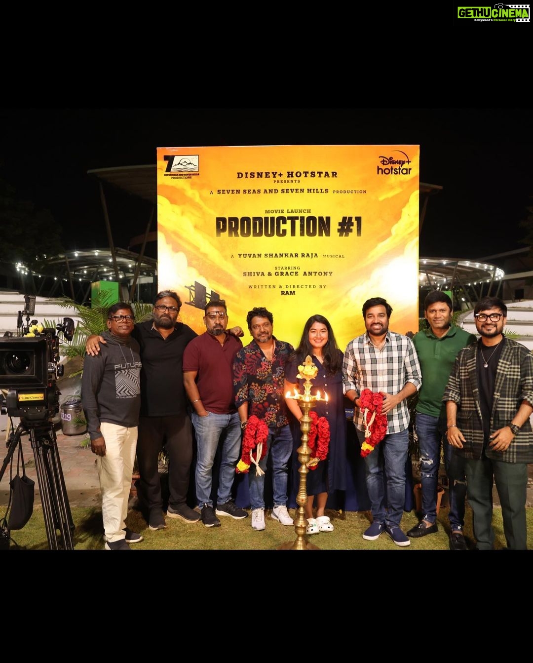 Grace Antony Instagram - Wish Granted.💠 . . @disneyplushotstar @director_ram_official @actorshivaofficial @itsyuvan @_chandrakant_sonawane_ . . #tamilmovie #pooja #tamil #ram #yuvanmusical #disneyplus #graceantony #shiva