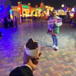Grace Antony Instagram - Mixed Rainbow 🌈 . . . . . . . 📸 @shamsukotta . . . #vacation #dubai #globalvillage #dubailife #travel #graceantony #nightout #lights Global Village Dubai