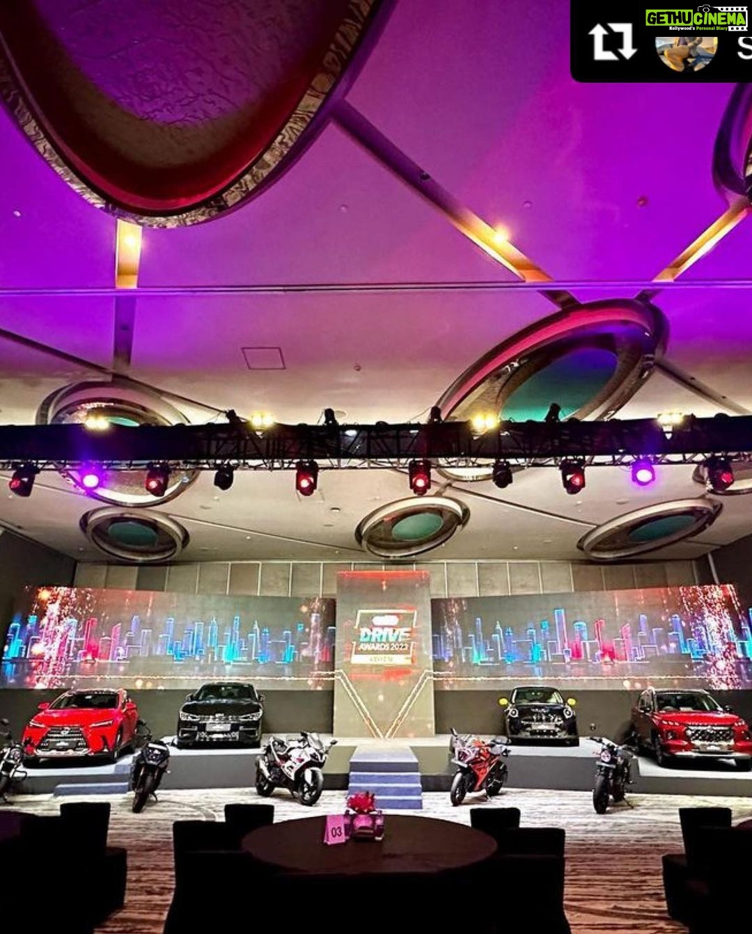 Gul Panag Instagram - Before we cleaned up. #Repost @sidpatankar with @use.repost ・・・ The stage is set! Here we go. Awaiting the arrival of the Indian auto industry now. What a rush! The team’s done an incredible job on the set. And as always we have tried to fit in as many nominees as possible - two and four wheeled! SVP #TOTM #TheOneThatMatters #awards #AckoDriveAwards #honours #cars #bikes #bestofthebest