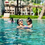 Gul Panag Instagram - A Sunday like Sundays should be. Relaxing . Doing nothing. Lazing by the pool and playing in the pool! Nihal made friends and spent a good part of the day in the pool before heading to the pool in the villa! We had a tough time getting him out for lunch. And then he went right back in. 💁🏻‍♀️ Tea time came with a camel and a visit to the stables to meet the horses. Some croquet and a trip to the vegetable garden. I was happy to see somethings from the garden on my dinner plate.😊 #weekend #weekendvibes @amanbagh #amanbagh #AmanResorts #thespiritofaman Amanbagh