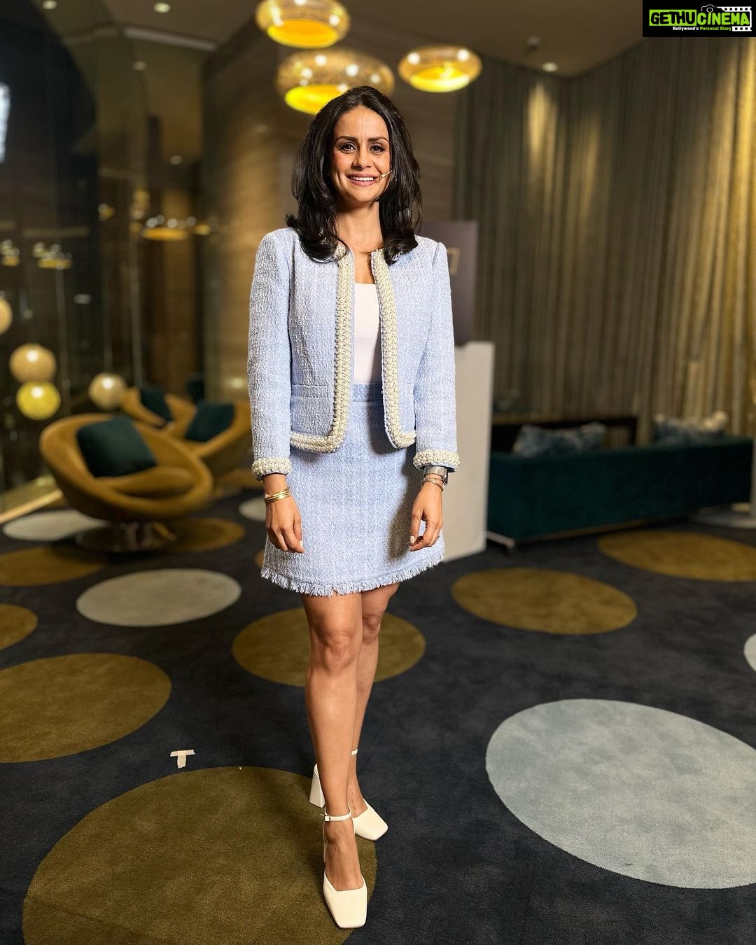 Gul Panag Instagram - Ready to take flight. Iykyk. Open? Or closed? Swipe>>> . . . . . . . . . . . . . . #TOTM Outfit: @katespadeny Jewellery: @katespadeny Pr agency: @id8mediasolutions Stylist: @stylebyvanshiika Shoes: @aldo_shoes