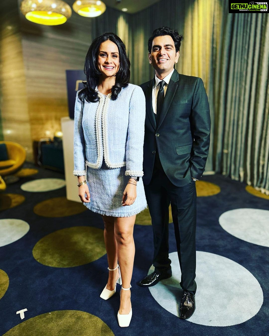 Gul Panag Instagram - How it’s going. This is what Sid calls my Presidential look, (where he is my running mate. Before which is he said , it was my Pan Am flight attendant look.) Whatever he may say, I couldn’t be more proud of my friend today. 😀 “If you can make one heap of all your winnings And risk it on one turn of pitch-and-toss, “ And WIN! Give up a brand, you had built from scratch, and the legacy that came with it, to make a new beginning, take the risk, and win. I’m so proud to be your friend and be a small part of the big dream you created. Firstly, congratulations on a very successful first ever @ackodrive Awards. To be able to pull in some many wonderful folks across every single OEM, speaks volumes of your credibility and the regard that the industry and the fraternity has for you. Here’s to more and more and more success. . . . . . . #TOTM #ackodrive #theonethatmatters Outfit: @katespadeny Jewellery: @katespadeny Pr agency: @id8mediasolutions Stylist: @stylebyvanshiika Pullman New Delhi Aerocity