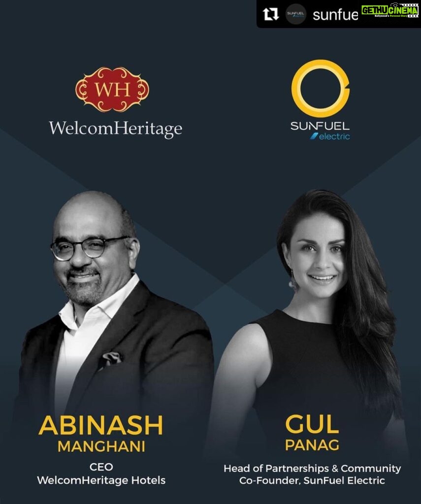 Gul Panag Instagram - Honoured to partner with @welcomheritagehotels . Definitely another feather in our cap as we enable destination charging for our customers. 😀 WelcomHeritage Hotels has collaborated with Sunfuel Electric to facilitate eco-friendly travel using electric cars.🤝 #repost Congratulations to @gulpanag , Co-founder of Sunfuel Electric and, Abinash Manghani, CEO @welcomheritagehotels . With this partnership, every WelcomHeritage Hotel will have a SunFuel charge station installed. Whether you're journeying through the North's valleys or the South's sandy shores, you can now zoom around quickly and sustainably. Here's a shout-out to all the EV early adopters out there - raise a glass to joyous road trips and sustainable travels! And if you're still on the fence about making the switch, why wait any longer? Your treasured hotels are now welcoming EVs with open arms, so it's the perfect opportunity to take the plunge and embrace eco-friendly adventures. The future is bright, and the roads are waiting - join us now! . . . . . . . . #SunFuel #Ev #Etrails #EVChargers #CleanEnvironment #ElectricVehicles #GoElectric #TheRightChoice #RightChoice #MakeTheRightChoice #ClimateActionNow #ClimateCrisis #SustainableLiving #EnvironmentalProtection #ProtectOurPlanet #collaboration ##collaboration