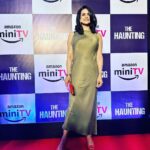 Gul Panag Instagram - You know when you can’t sit through the screening of your first horror film, (because you’re too scared,) and sneak out to pose for pictures instead? THAT. @tansworld and @amazonminitv thank you for making me part of The Haunting. This film has truly raised the bar for the horror genre in India. The special effects, visual effects and sound effects are amazing. I had trouble watching the film, even when I was dubbing , as I mentioned in an earlier post. When Tanveer insisted, I watch the film with him on the sound engineer’s console, (on his computer screen) without any special effects, I was already terrified and dying. And now it is something else.!! 😨😨😨😨😨 @iam_ejf and @prakrutimishra you girls are incredible ! Swipe to last photo to see where on the Amazon shopping app, you can find our film. Thank you @vibhutichamria for making me picture worthy! . . . . . . Styled by @vibhutichamria Assisted by @devanship30 Jewellery by @anaqajewels Make up by @deepak_pawar03 Hair by @asiya.ansari