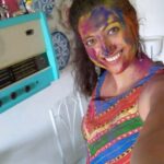Hamsa Nandini Instagram - 😘 . #happyholi #throwbackreel #tumtum #swanstories