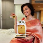 Hamsa Nandini Instagram - Deeply honoured to receive the NTR legendary national award for my contribution to Telugu cinema. NTR garu continues to be an inspiration to me and countless others in the industry. 🙏 . #ntrcentenarycelebrations #swanstories Hyderabad