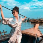 Hamsa Nandini Instagram - Red carpet moment..... at the fishing harbour. 📸 . #indiatravel #vizag #swanstories Vishakhapatnam, Andhra Pradesh, India