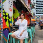 Hamsa Nandini Instagram - Happy Holi, from colorful Singapore! . #swanstories Haji Lane Singapore