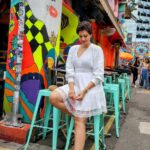 Hamsa Nandini Instagram - Happy Holi, from colorful Singapore! . #swanstories Haji Lane Singapore