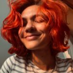 Haniya Nafisa Instagram – Golden hour and orange hair 🌱