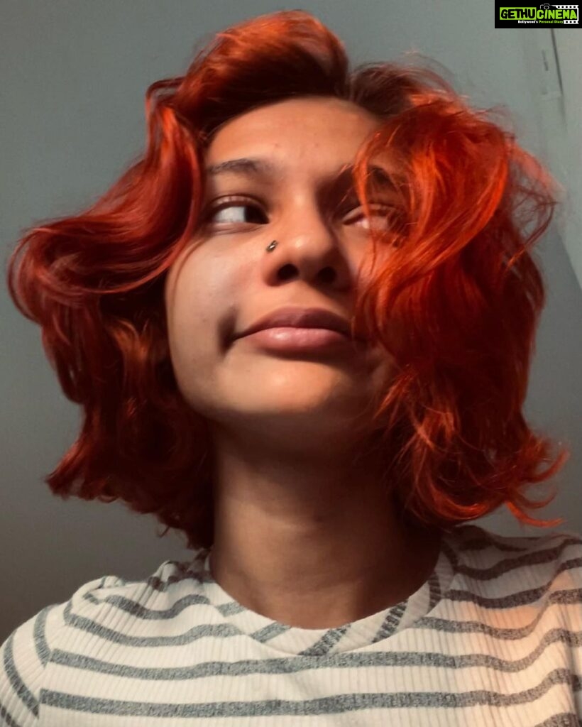 Haniya Nafisa Instagram - Golden hour and orange hair 🌱