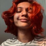 Haniya Nafisa Instagram – Golden hour and orange hair 🌱