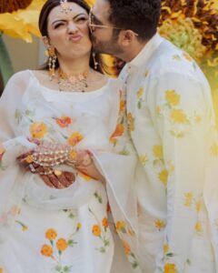 Hansika Motwani Instagram - 💛 
•
•
•

Styled by - @mohitrai @aasthasharma @theweddingstyleproject_twsp Assisted by - @dishaalva Outfit - @picchika Jewellery- @mrinalinichandralabel Makeup by - @makeupbyurmikaur @reshmaamerchant
Hair by - @rachelstylesmith 
📸 @cupcakeproductions13