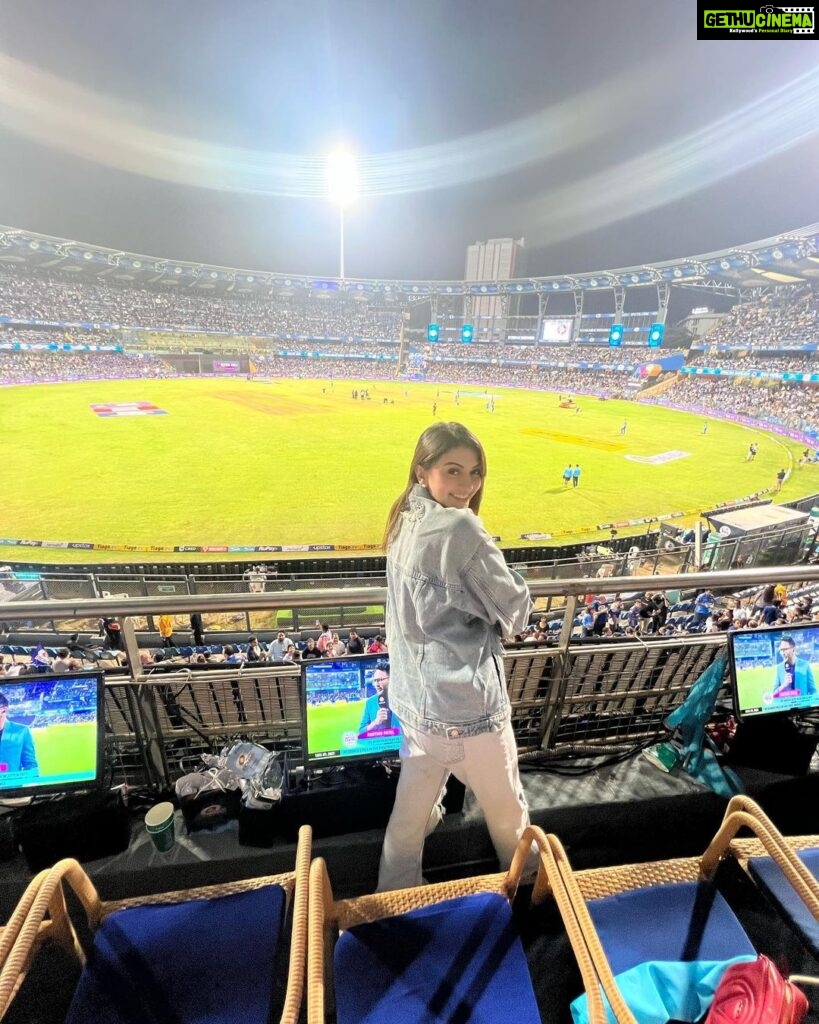 Hansika Motwani Instagram - Here for it 🏏 #MIvGT #IPL2023 Wankhede Stadium