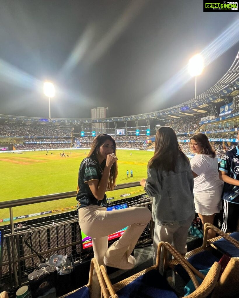 Hansika Motwani Instagram - Here for it 🏏 #MIvGT #IPL2023 Wankhede Stadium