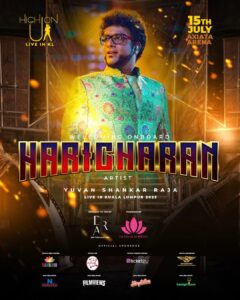 Haricharan Instagram - Welcoming @haricharanmusic to officially join our Artist Line Up for the most anticipated High On U1 concert!

Put your hands together to welcome one & only Haricharan!

#HighOnU1 @ramesharumugan19