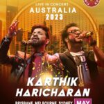 Haricharan Instagram - Hey guys! We are coming to Australia 🇦🇺 Brisbane, Melbourne & Sydney on May 26, 27 & 28th. See you there 😊