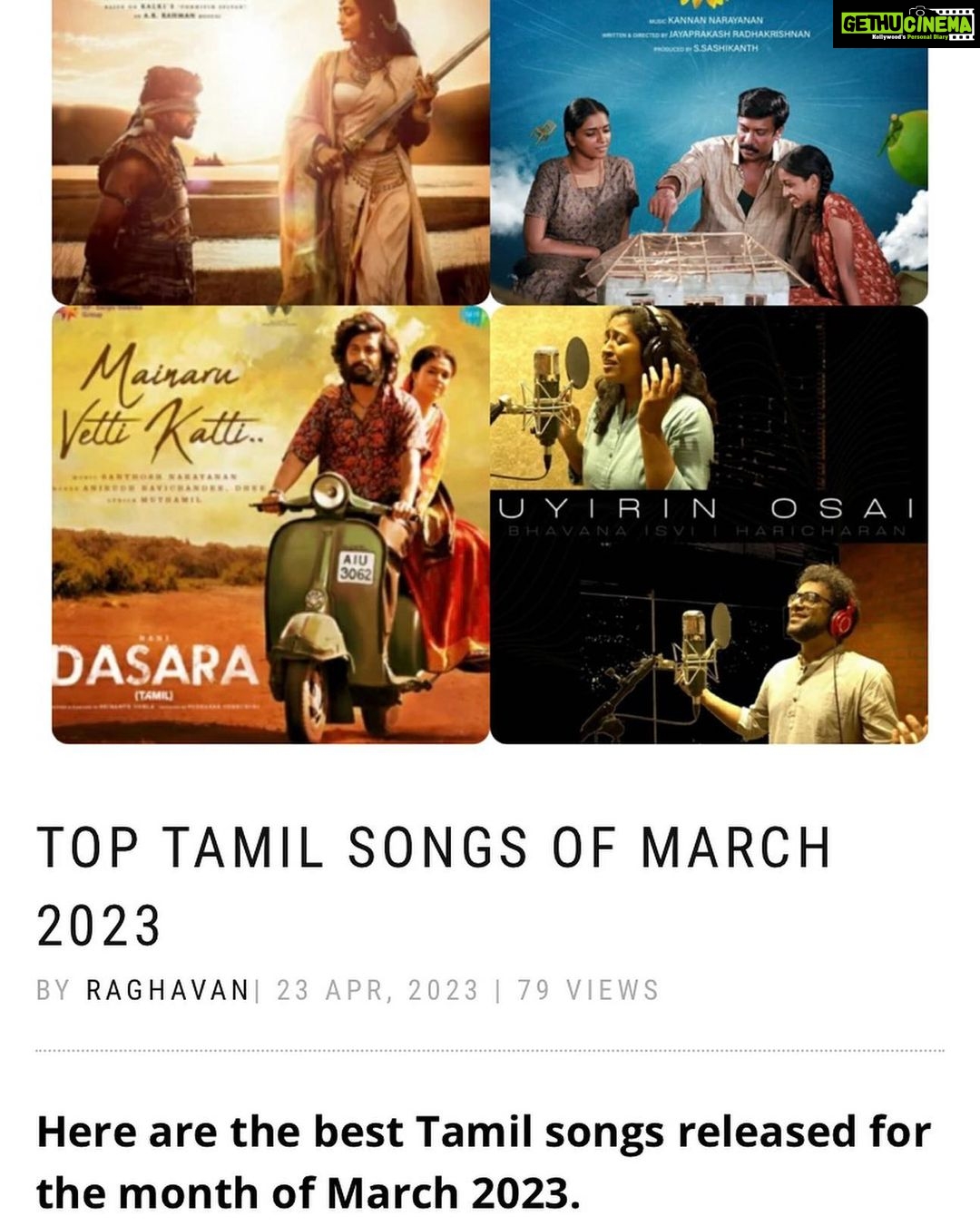 Haricharan Instagram - So thankful to @extragavanza for reviewing and featuring my original indie song ‘Uyirin Osai’ alongside other amazing songs and their artists!! Ever grateful to the lovely artists who worked with me on this. First and foremost, thanking my friend @haricharanmusic , my mentor @keithpeters_bassman sir, buddies @prateeshkp and @mukundanraman and lastly but definitely not the least, my bestie girl @girl_flautist and @sravya.vainika for coming forward and contributing their bit to this piece of mine. Thank you @kartik_chakradhar for all the extra inputs and support. Many thanks to @sureshpermal and @midhunmanojj for bringing in a lovely output as well. 😇♥️🥰 Listen to both ‘Uyirin Osai’ (Tamizh) and ‘Kaivasam’ (Telugu) on Spotify, Apple Music and on my YouTube channel through the link in my Bio 😊👍🏼 #indiemusic #uyirinosai #kaivasamthesong #isvioriginals
